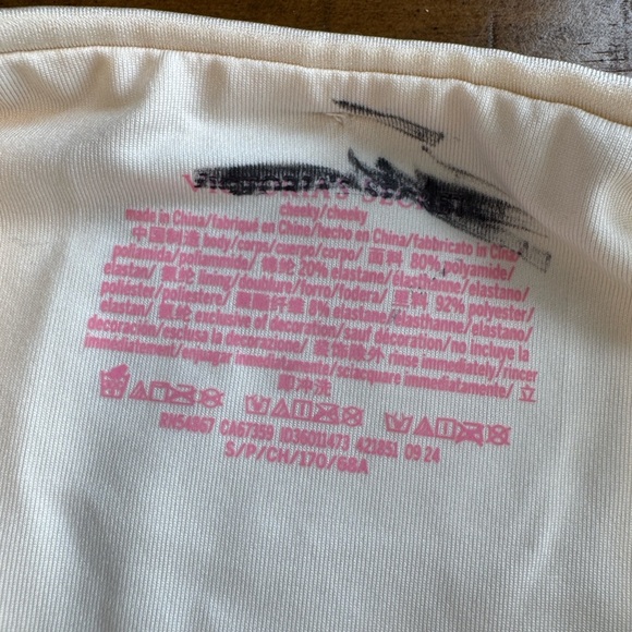 Victoria's Secret Beige bottom Rosette Shine Cheeky String bottoms nwot - Picture 2 of 3